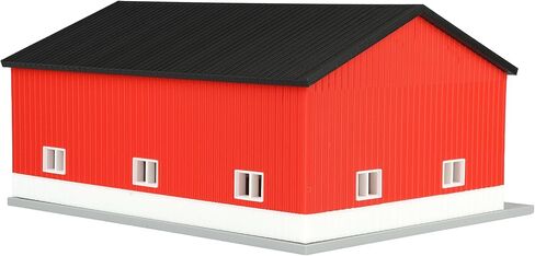 سقيفة ماكينات باللونين الأحمر والأبيض 1/64 بسقف أسود من REVD Toys، مطبوعة ثلاثية الأبعاد، RVD1003 in Kuwait