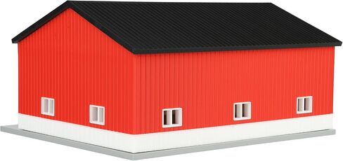 سقيفة ماكينات باللونين الأحمر والأبيض 1/64 بسقف أسود من REVD Toys، مطبوعة ثلاثية الأبعاد، RVD1003 in Kuwait