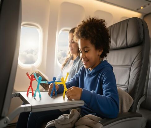 MAGMEN Airplane & Road Trip Toy 20-Pack - Quiet Travel Activities for Kids - Sensory Magnetic Fidget Toys for Car, Airplane, & Restaurants - STEM Building Figures - Best Value Family Set in Saudi Arabia