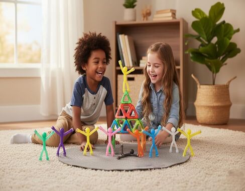 MAGMEN Airplane & Road Trip Toy 20-Pack - Quiet Travel Activities for Kids - Sensory Magnetic Fidget Toys for Car, Airplane, & Restaurants - STEM Building Figures - Best Value Family Set in Saudi Arabia