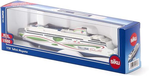 SIKU 1728, Tallink Megastar Ferry, 1:1000, Metal/Plastic, White/Blue/Green, Versatile use in Kuwait
