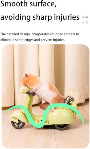 360° Rotating Electric Scooter Toy For 17Cm Doll With Lights & Music, Cute Motorcycle Desktop Decor For Doll Collectors, Beige (Battery Not Included, Screwdriver Included, Color Box Packaging) in Kuwait