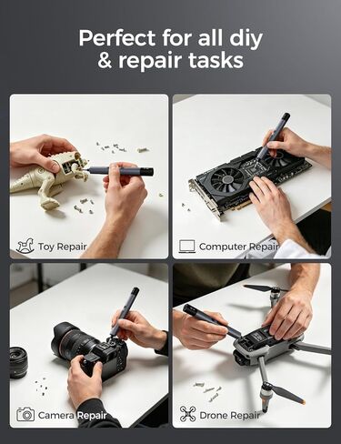 Mini Electric Screwdriver, Electric Precision Screwdriver, 28 IN 1 Cordless Electric Screwdriver Kit with 24 Magnetic Bits, Small Rechargeable Repair Tool Set for Laptop Phone Watch Camera in Saudi Arabia