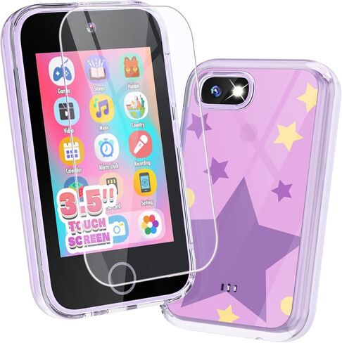 JOYJAM Phone for Kids Age 3-8, 3.5'' Touchscreen Kids Smart Phone for Girls Christmas Birthday Gifts, Learning Toy Phone with Dual Camera, ABC Learning, Habit Tracker for 3 4 5 6 7 8 Year Old in Kuwait