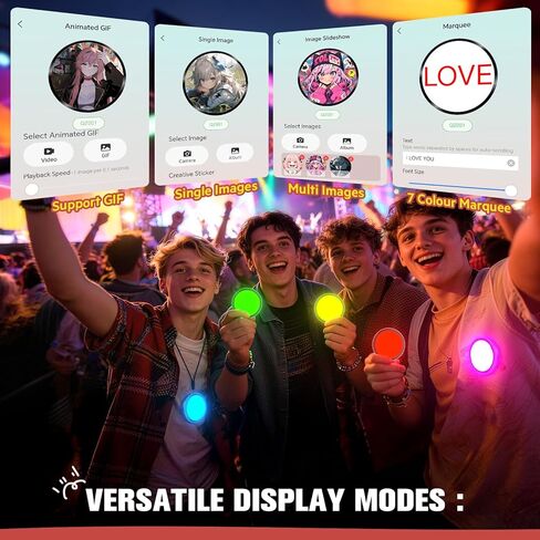 دبوس رقمي، شارة رقمية مع شاشة LED تعمل باللمس، نمط الرسوم المتحركة قابل للارتداء، زر ذكي لحفلات كأس العالم لكرة القدم، الحفلات التنكرية، الفاندوم (لأقل من 8 ميجابايت من ملفات MP4، صور متعددة/مفردة، سرادق) in Kuwait