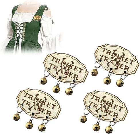 Renaissance Themed Wooden Pins, Funny Trinket Trader Badges, Medieval Renaissance Accessories, Brooch Pins for Medieval Renaissance Festivals and Cosplay Historical Dress in Kuwait