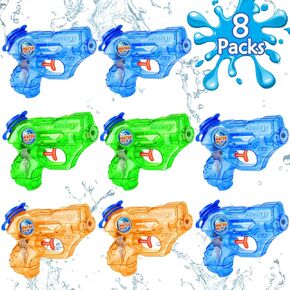 Mini Water Gun for Kids Toddler: 2 Pack Water Guns Soaker Squirts Blasters with Trigger for Boys Girls Bath Toys - Ideal Pool Toys Summer Outdoor Beach Fighting Play in Kuwait
