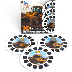 WARM FUZZY Toys Construction Vehicles Reels for Viewfinder – 3D Retro Viewer Slides for Kids & Adults, Classic Educational Toy, Includes 3 Reels with 21 HD Images in Kuwait