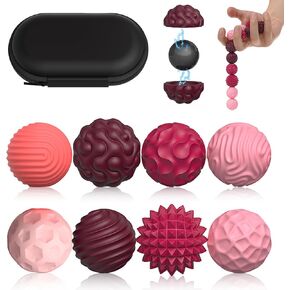 Magnetic Sensory Fidget Balls (8PCS), Weighted Magnet Balls Fidget Toys for Teens Adult ADHD Autism Anxiety, Quiet Stress Relief Office Desk Gadgets, Hand Therapy Sensory Toy Items Gift (Blue) in Saudi Arabia