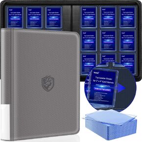 يحمل Toploader Binder 324 Toploader - 20 Toploader|جلد PU مقاوم للماء + حشوات PP مضادة للاصفرار | Ridge Tab Sorting مجلد علوي محمول للبطاقات (للرياضة/بطاقات الألعاب) in Kuwait