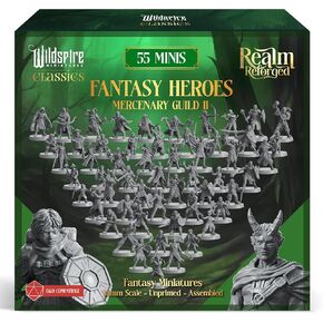 Mercenary Guild II - الأبطال الأساسيون - 55 بطل، شخصيات لاعب، NPC لمنمنمات DND Bulk I 28 مم Dungeons Dragons D&D Miniatures I DND Minis D&D Figures I Pathfinder، Daggerheart، Realm Reforged in Kuwait