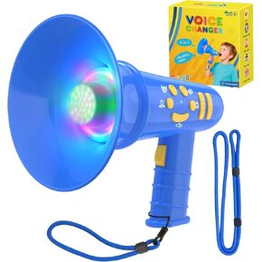 MEGUO Voice Changer للأطفال، مكبر صوت صغير، هدية عيد ميلاد للأولاد والبنات الذين تتراوح أعمارهم بين 3،4،5،6،7،8 - ألعاب للأولاد من سن 3 إلى 8 سنوات فما فوق - هدية مزحة لصانع الضوضاء لعيد الميلاد وعيد الفصح والهالوين والأدوات الرائعة (أزرق) in Kuwait