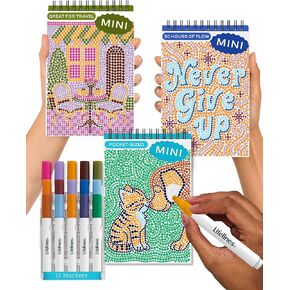 Lifelines FlowArt Activity Pads 3-Pack, Dot-by-Letter Guided Coloring Books in Kuwait
