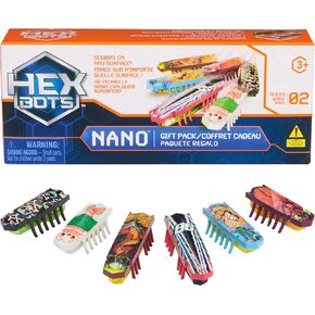 مجموعة HEX Bots Nano من 6 قطع، 4 روبوتات نانو مع 2 فلاش نانو إضافي، ألعاب حسية للأطفال والقطط مع تقنية الاهتزاز، ألعاب حشرات ولعبة روبوت صغيرة للأطفال من سن 3 سنوات فما فوق in Kuwait