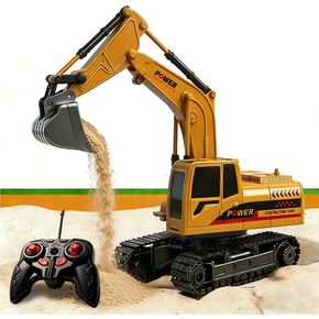 لعبة الحفار الهيدروليكي RC، حفار للتحكم عن بعد بـ 6 قنوات مع مجرفة معدنية وأضواء، حفار صغير يدور 360 درجة، لعبة حفار لمركبات البناء RC للأولاد 3-8 in Kuwait