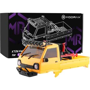 طقم هيكل صلب لشاحنة KT24 1/24 Kei مع مصابيح LED لمحور SCX24، C10، برونكو، رانجلر، معسكر القاعدة، 4 عداء (قاعدة عجلات 133 مم) - أبيض دافئ in Kuwait