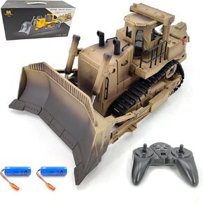 1/16 Scale RC Bulldozer, 2.4GHz 9 Channel Remote Control Track Type Tractor, Remote Control Construction Vehicle Toy for Teens, Liftable Blade and Ripper in Kuwait