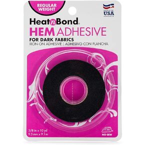 HeatnBond Hem Iron-On Adhesive, Regular Weight, Black in Saudi Arabia