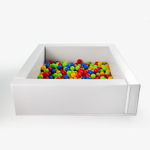 White Soft Foam Ball Pit for Kids – 65" Square Play Pool for Toddlers (White, 54x54x10 inches) in Kuwait