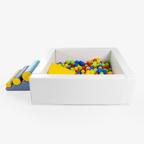 White Soft Foam Ball Pit for Kids – 65" Square Play Pool for Toddlers (White, 54x54x10 inches) in Kuwait