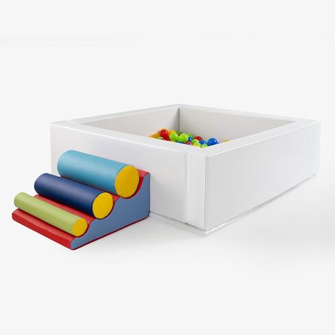 White Soft Foam Ball Pit for Kids – 65" Square Play Pool for Toddlers (White, 54x54x10 inches) in Kuwait