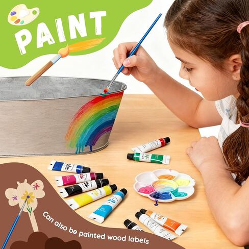 PLANTMEW Paint & Plant Flower Growing Kit for Kids - Fun Kids Gardening Set - Unique Birthday, Crafts & Arts, Gardening Gifts for Girls & Boys, Ages 5, 6, 7, 8-12 Years Old, Easter Gifts for Girls in Saudi Arabia