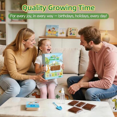 TitaniX Root Viewer Kit for Kids with 6 Seed Varieties, STEM Science Toy & Craft Growing Kits for Boys & Girls, Grow Your Own Plant for Ages 4-8 Birthday Gifts for Boy,4, 5, 6, 7, 8, Year Old in Kuwait