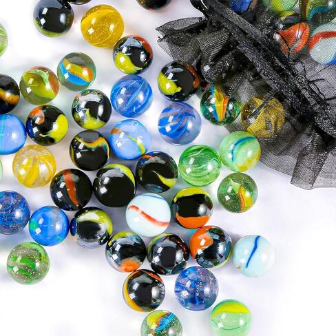 POPLAY Colorful Glass Marbles, 0.6 inch Marbles Bulk for Kids Marble Games,DIY and Home Decoration in Kuwait