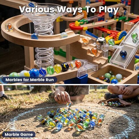 POPLAY Colorful Glass Marbles, 0.6 inch Marbles Bulk for Kids Marble Games,DIY and Home Decoration in Kuwait
