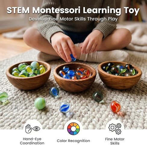 POPLAY Colorful Glass Marbles, 0.6 inch Marbles Bulk for Kids Marble Games,DIY and Home Decoration in Kuwait