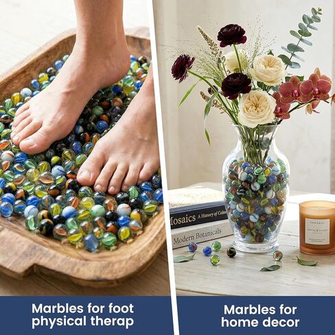 POPLAY Colorful Glass Marbles, 0.6 inch Marbles Bulk for Kids Marble Games,DIY and Home Decoration in Kuwait