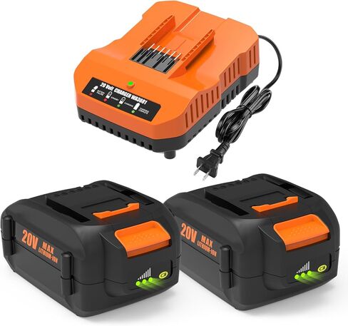 استبدال energup 20V 4.0Ah WA3525 لبطارية ليثيوم Worx 20V PowerShare لبطارية WA3520 WA3525 WA3575 WG151s WG155s WG251s WG255s WG540s WG545s WG890 WG891 لبطارية Worx 20V (عبوتان) in Saudi Arabia