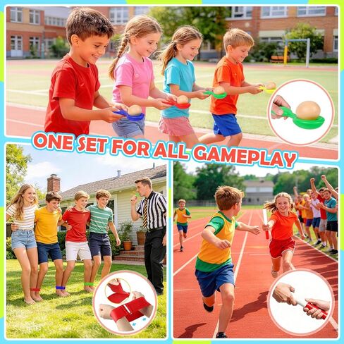 77 Pcs Potato Sack Race Bags, 8-in-1 Outdoor Carnival Games for Kids and Adults, Bean Bags Ring Toss, Tug of War Rope, Megaphone, Field Day Games for Lawn, Backyard, School, Birthday, Family, Beach in Kuwait