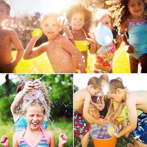 AILIFE Water Balloons Quick Fill -1000 Pack Summer Outdoor Party Toys for Kids Ages,Water Balloons for Garden Backyard Splash Pool Play, Cool Gifts for Boys Girls in Kuwait