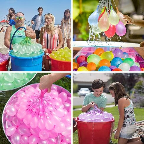 AILIFE Water Balloons Quick Fill -1000 Pack Summer Outdoor Party Toys for Kids Ages,Water Balloons for Garden Backyard Splash Pool Play, Cool Gifts for Boys Girls in Kuwait