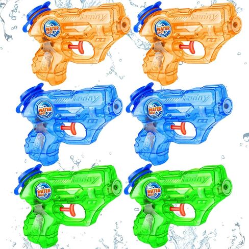 Mini Water Gun for Kids Toddler: 2 Pack Water Guns Soaker Squirts Blasters with Trigger for Boys Girls Bath Toys - Ideal Pool Toys Summer Outdoor Beach Fighting Play in Kuwait