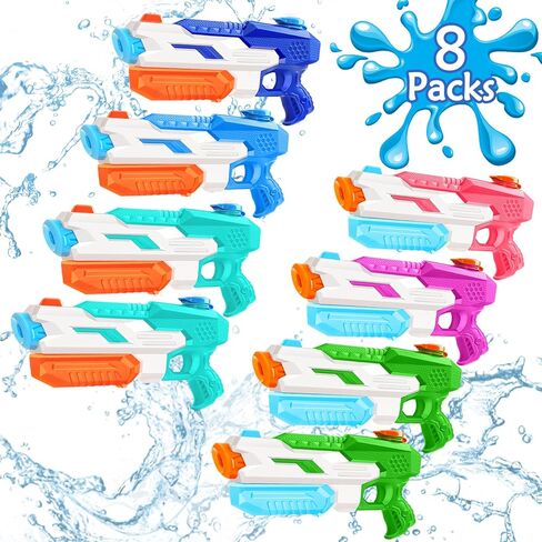 Mini Water Gun for Kids Toddler: 2 Pack Water Guns Soaker Squirts Blasters with Trigger for Boys Girls Bath Toys - Ideal Pool Toys Summer Outdoor Beach Fighting Play in Kuwait