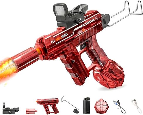 Electric Water Gun for Adults Kids ，Automatic Squirt Guns with Light, 26-32FT Long Range, 800CC Capacity, Summer Outdoor Pool Games for Ages 8-12, Beach Backyard Party Toys Gift Boys in Saudi Arabia