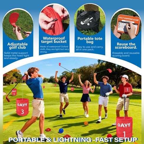 Backyard Golf Outdoor Games - Ultimate 9 Holes Golf Game Set with 3 Right + 1 Left Clubs, Lawn Golf Training for Adults & Amateur, Course Play Outdoor, Lawn, Park, Beach, Yard in Saudi Arabia