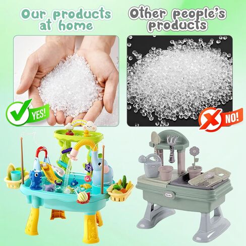 2027 Upgraded 4-in-1 Sand Water Table for Toddlers 1-3, Kids Sensory Table with Electric Water Pump & Elephant Faucet, Play Kitchen Sink with Food Accessories, Fishing Toy (Blue) in Saudi Arabia