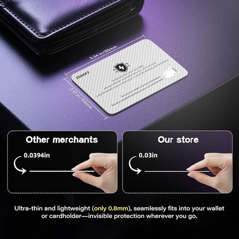 2 Pack RFID Blocking Card, NFC Debit Credit Card Passport Protector, Entire Wallet Protection Blocker Set for Men & Women, Smart Slim Design Perfectly fits in Wallet and Purse-Silver(Silver-2PCS) in Saudi Arabia