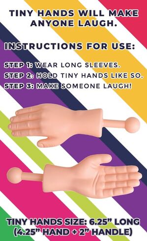 DR DINGUS Tiny Hands (زوج واحد - أصلي) - دمية يد صغيرة أصلية صغيرة - تجعل أي شخص يضحك - مرح بحجم الجيب وضحك كبير - TikTok الشهير - متعة الأصدقاء والعائلة in Kuwait