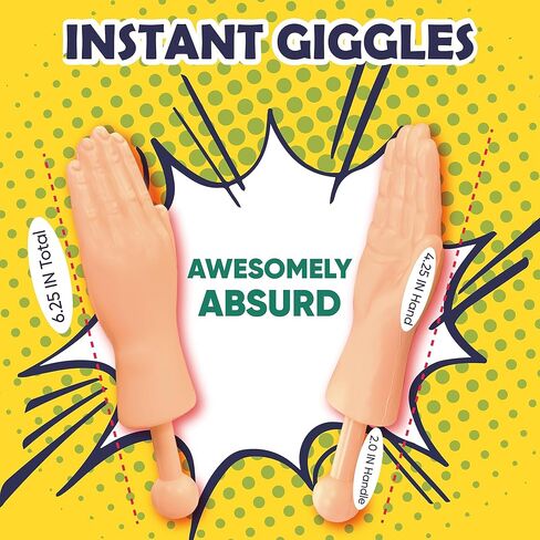 DR DINGUS Tiny Hands (زوج واحد - أصلي) - دمية يد صغيرة أصلية صغيرة - تجعل أي شخص يضحك - مرح بحجم الجيب وضحك كبير - TikTok الشهير - متعة الأصدقاء والعائلة in Kuwait