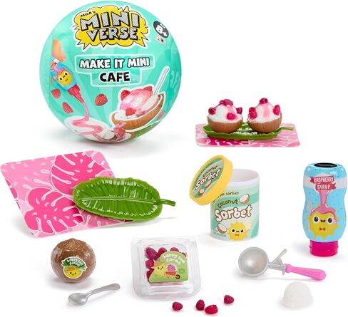 MGA's Miniverse Make It Mini Cafe Series 6، مقتنيات صغيرة - تغليف غامض غامض، DIY، لعب الراتنج، طبق الأصل من الطعام، غير صالح للأكل، جامعي، 8+ in Kuwait