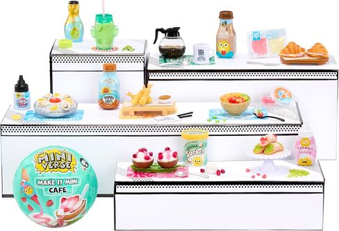 MGA's Miniverse Make It Mini Cafe Series 6، مقتنيات صغيرة - تغليف غامض غامض، DIY، لعب الراتنج، طبق الأصل من الطعام، غير صالح للأكل، جامعي، 8+ in Kuwait