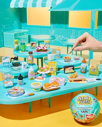 MGA's Miniverse Make It Mini Cafe Series 6، مقتنيات صغيرة - تغليف غامض غامض، DIY، لعب الراتنج، طبق الأصل من الطعام، غير صالح للأكل، جامعي، 8+ in Kuwait