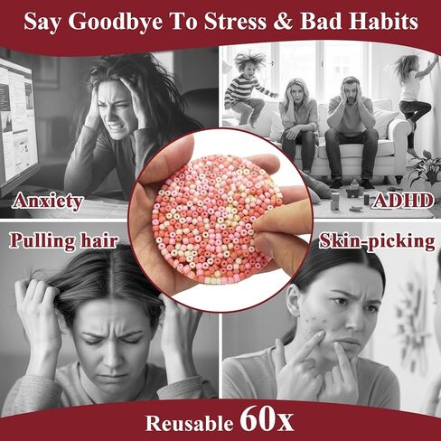 Reusable Picky Fidget Pad Over 60 Times, Fidget Pad Kit, Remeltable Pick Toy, Skin Picking Fidget Toys, Reusable Picking Pad, Dermatillomania Toys for Anxiety, Relief Stress, Gifts for Adults in Kuwait