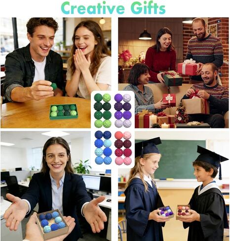 Magnetic Sensory Fidget Balls (8PCS), Weighted Magnet Balls Fidget Toys for Teens Adult ADHD Autism Anxiety, Quiet Stress Relief Office Desk Gadgets, Hand Therapy Sensory Toy Items Gift (Blue) in Saudi Arabia