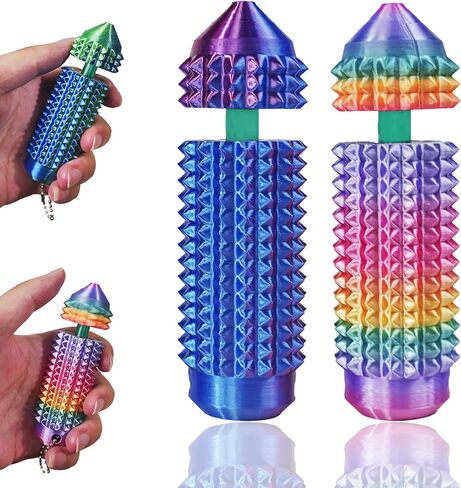 ألعاب SnapMorph3.0 Little Ouchies Fidget Toys - لعبة تحفيز الألم 3 في 1 مع أزرار دوارة وضغط لتخفيف القلق والتوتر وتخفيف الألم للبالغين والمراهقين، قطعتان أخضر + ملون in Kuwait
