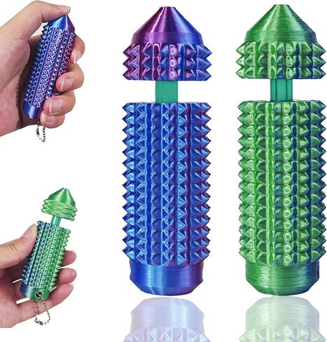 ألعاب SnapMorph3.0 Little Ouchies Fidget Toys - لعبة تحفيز الألم 3 في 1 مع أزرار دوارة وضغط لتخفيف القلق والتوتر وتخفيف الألم للبالغين والمراهقين، قطعتان أخضر + ملون in Kuwait